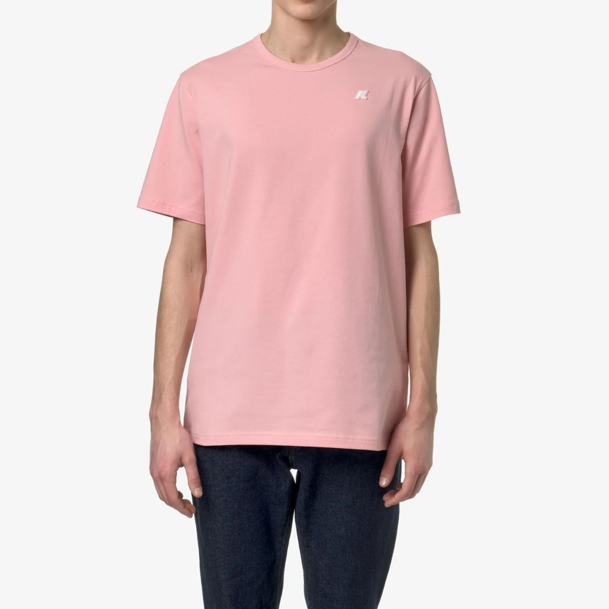 K-Way T-Shirt in Cotone Adame Uomo Rosa