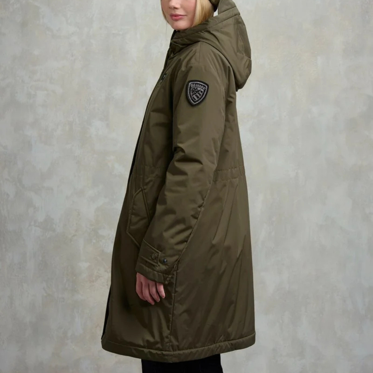 Blauer Parka con Interno in Eco-Pelliccia Payne Donna Verde Bosco