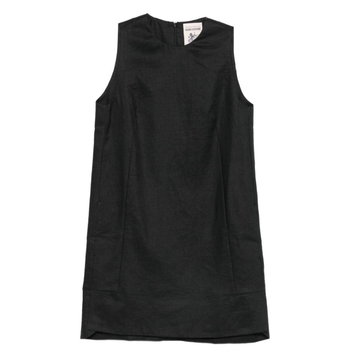 Semicouture Abito in Lino Donna Sheena Nero