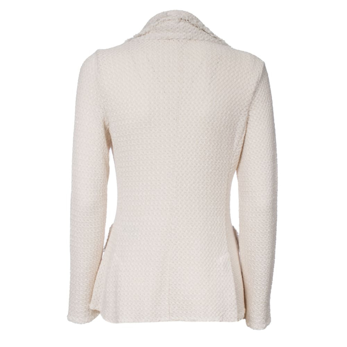 Base Milano Giacca in Cotone Doppiopetto Donna Bianco