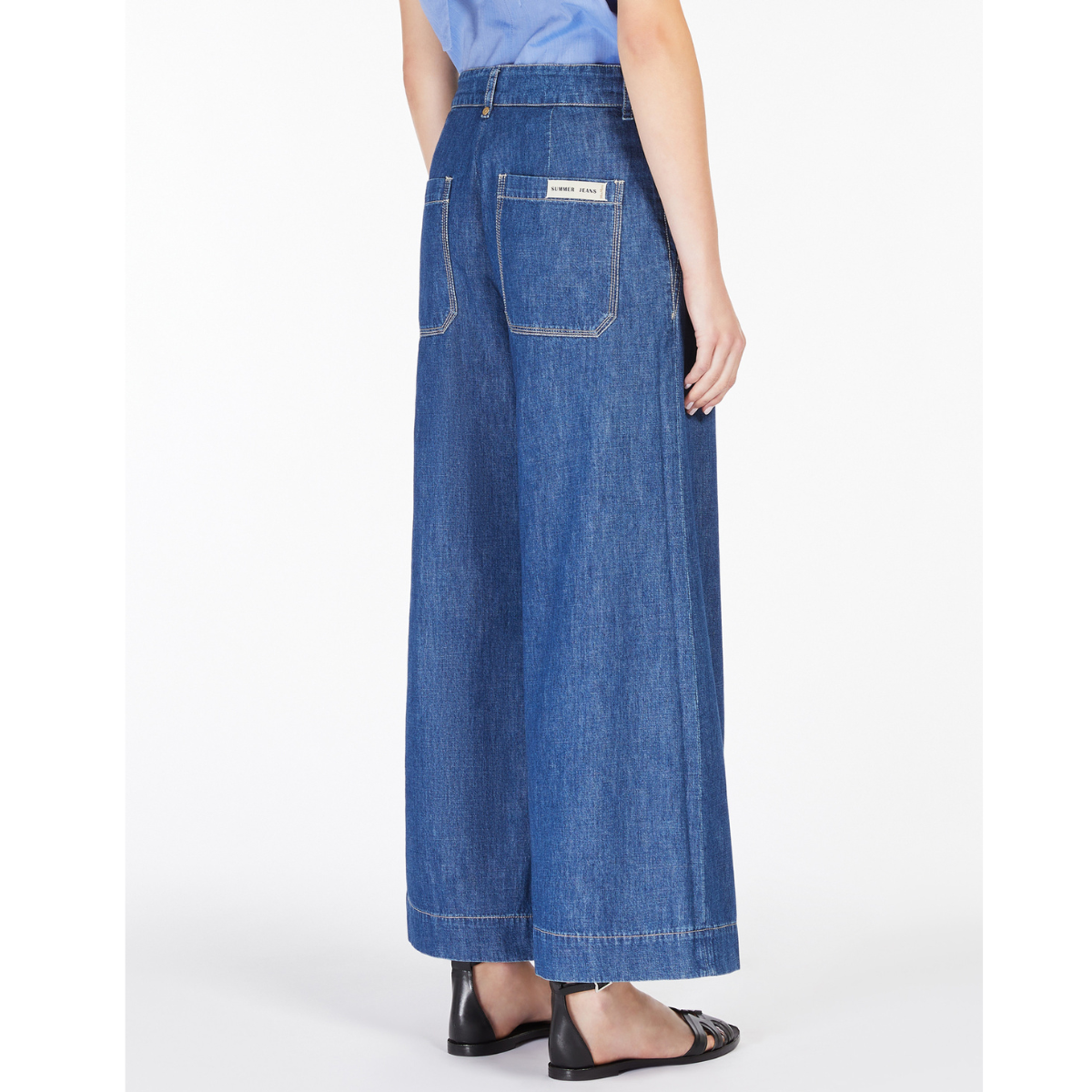 Max Mara Pantalone in Denim Donna Paul Bluette