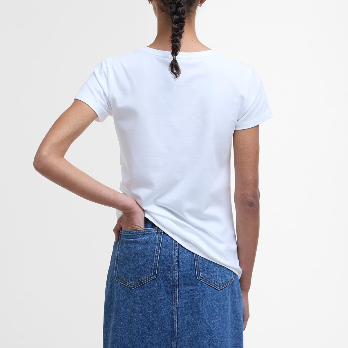 Barbour T-Shirt in Cotone con Stampa Ower Donna Bianco