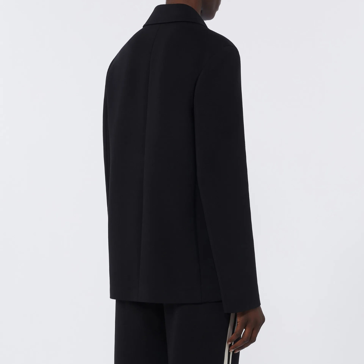 Max Mara Giacca Monopetto in Jersey di Scuba SMMAtollo Donna Nero