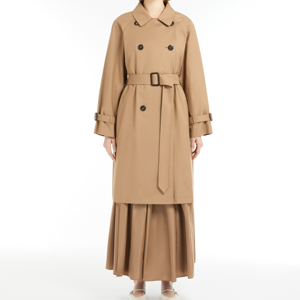 Max Mara Trench in Cotone Antigoccia Donna CTrench Cammello