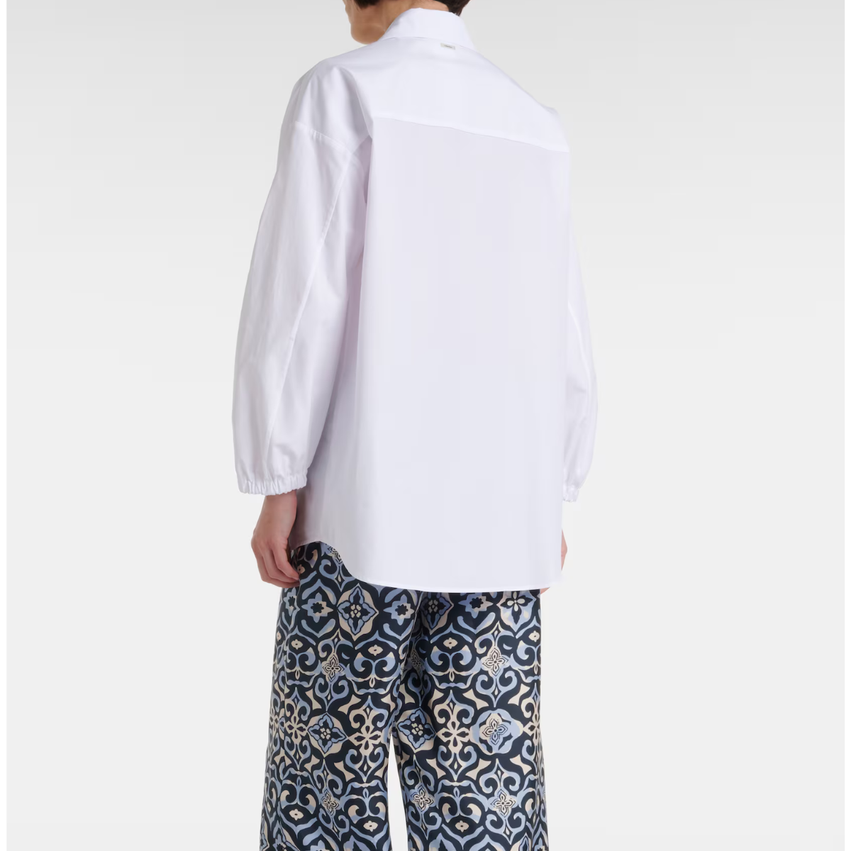 'S Max Mara Camicia in Cotone Timeo Donna Bianco