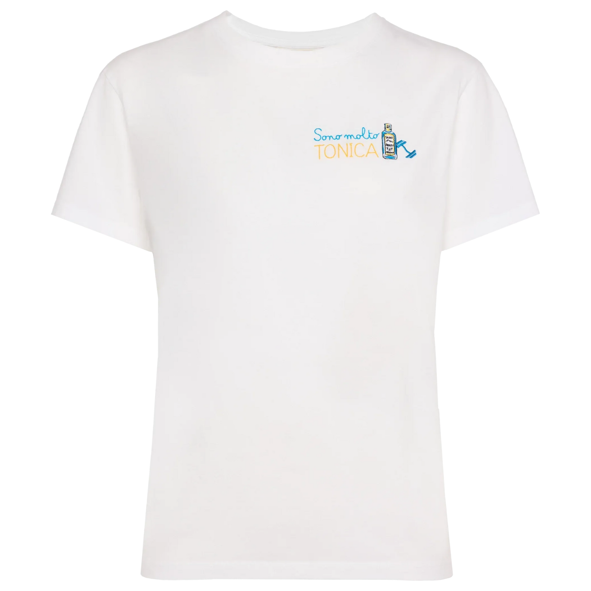 Mc2 Saint Barth T-Shirt in Cotone Emilie Ricamo Molto Tonica Bianco