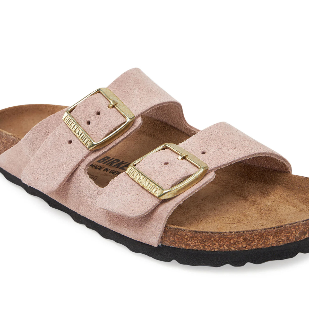 Birkenstock Sandalo Arizona in Pelle Scamosciata Donna Light Rose
