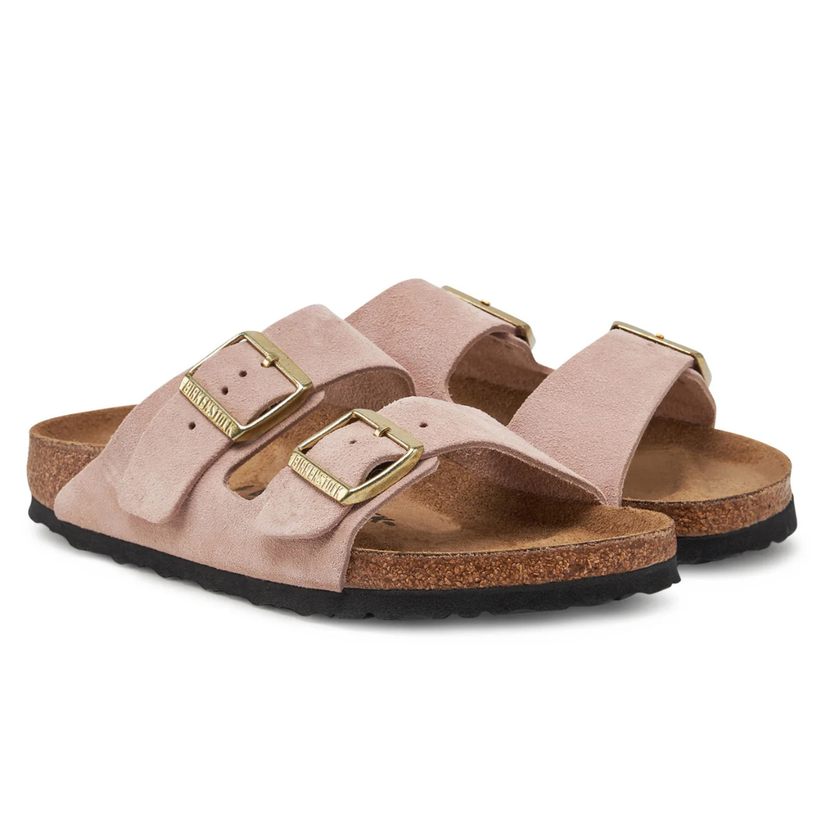 Birkenstock Sandalo Arizona in Pelle Scamosciata Donna Light Rose