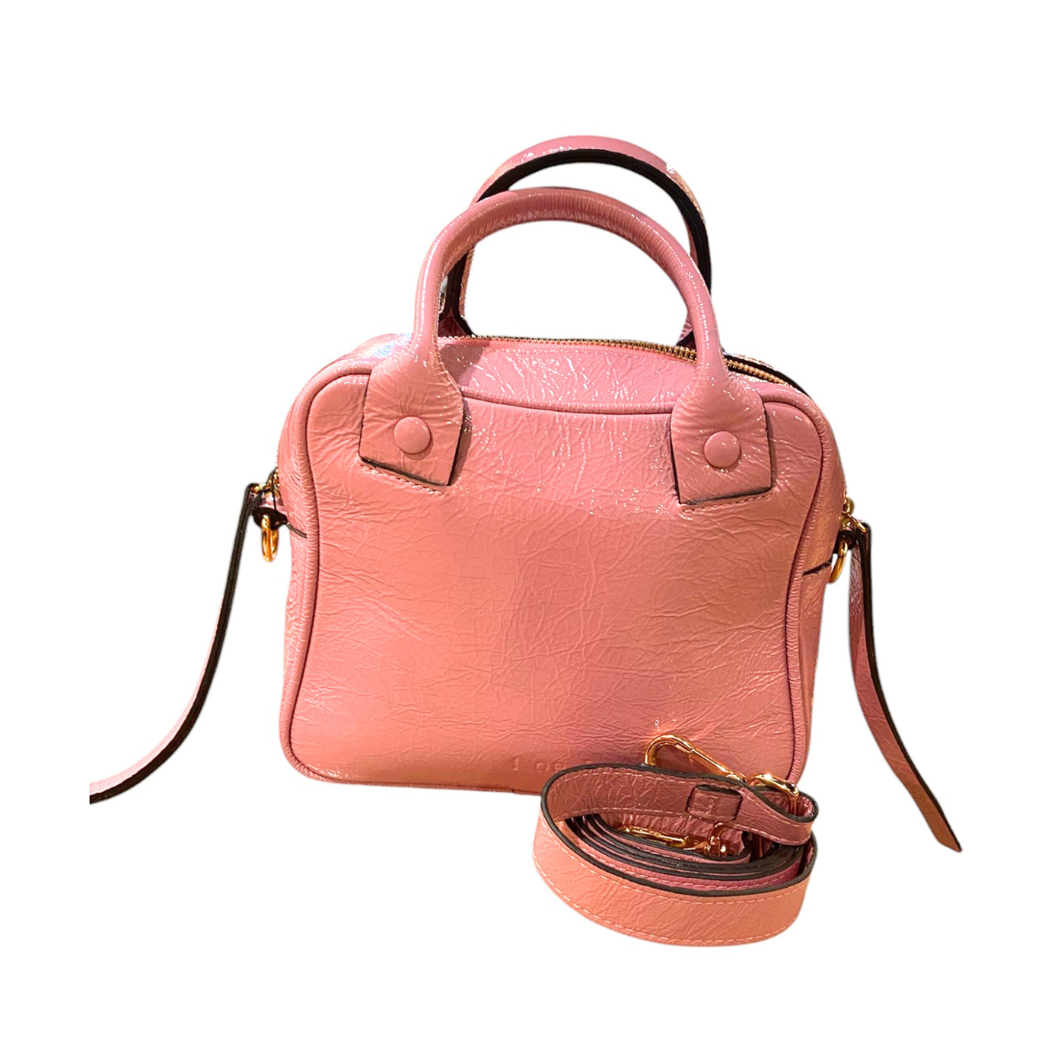 IoeF Borsa Bigottina in Pelle Verniciata Rosa