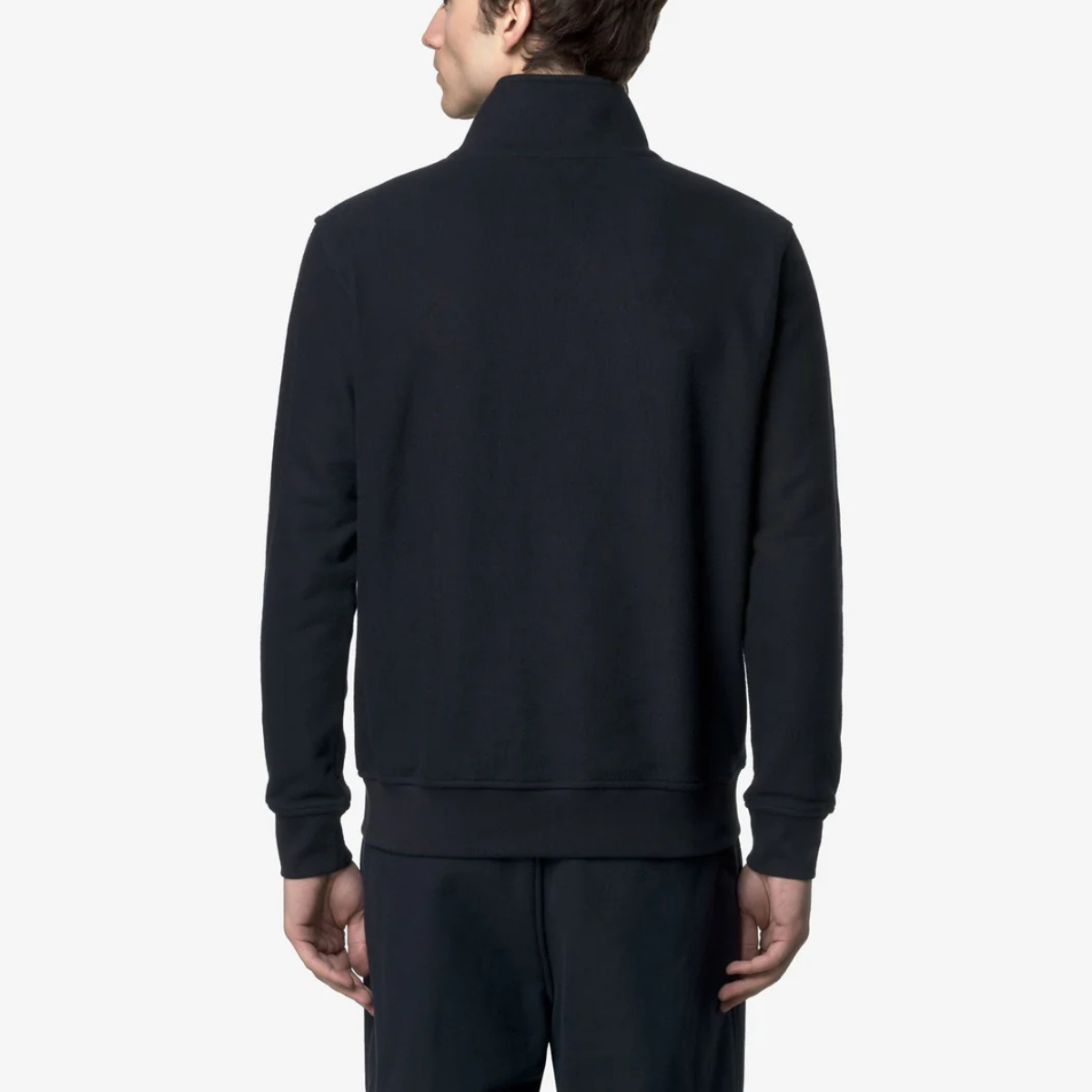 K-Way Felpa in Cotone con Mezza Zip Finnick Heavy Fleece Blue Depth