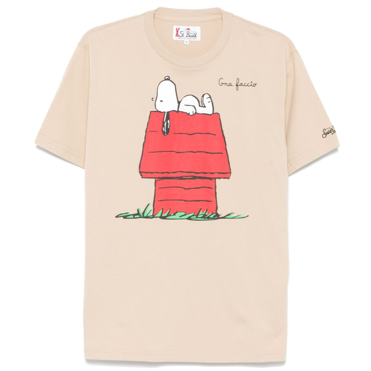 MC2 Saint Barth T-Shirt in Cotone Pesante Uomo Arnott Snoopy Cammello