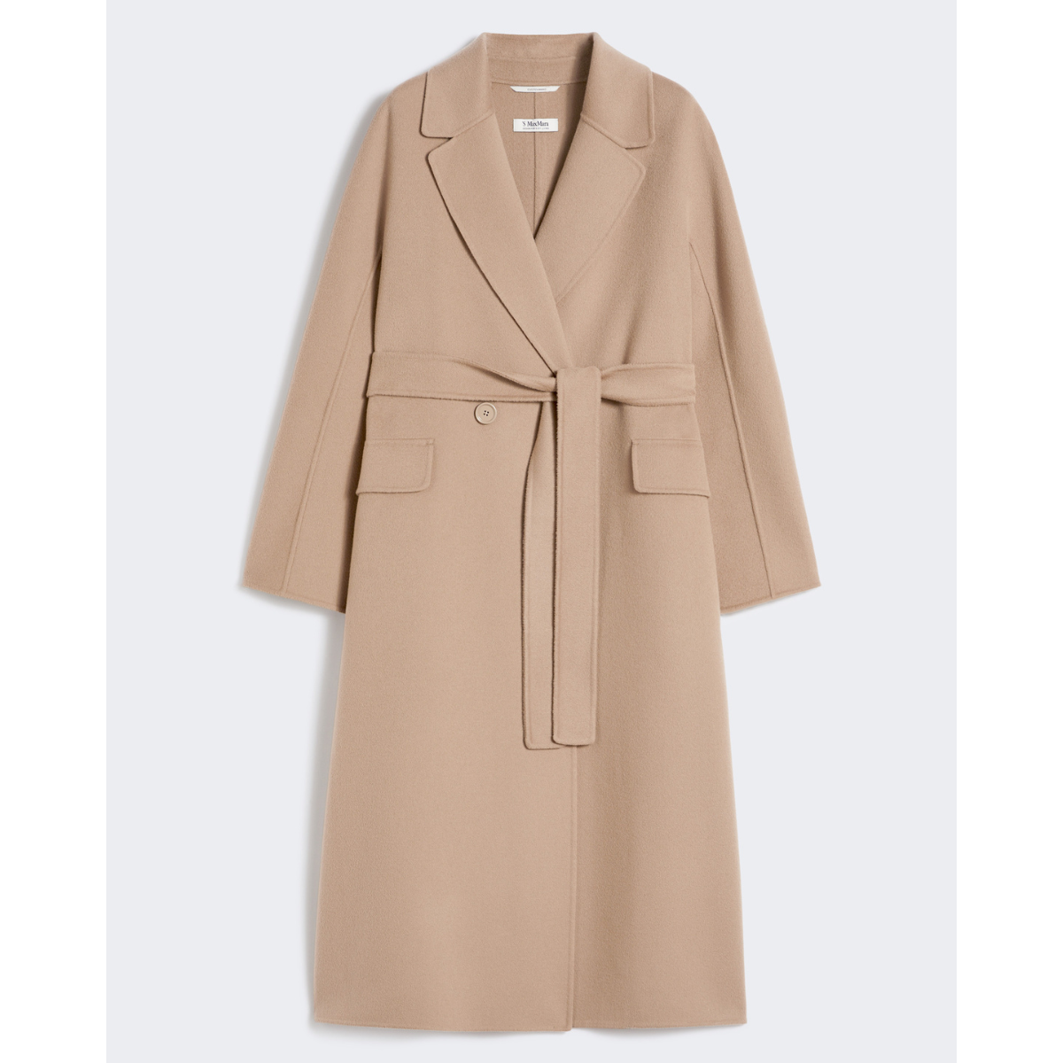 Max Mara Cappotto Over in Lana Doppiopetto Enzo Donna Sabbia
