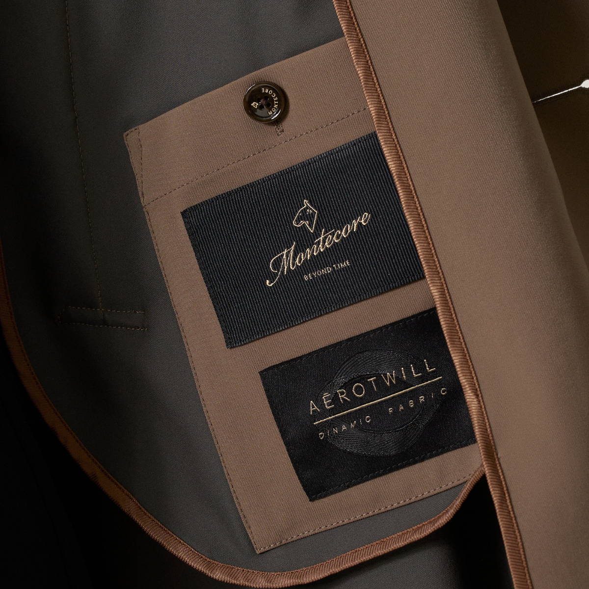 Montecore Trench in Nylon Opaco Uomo Taupe