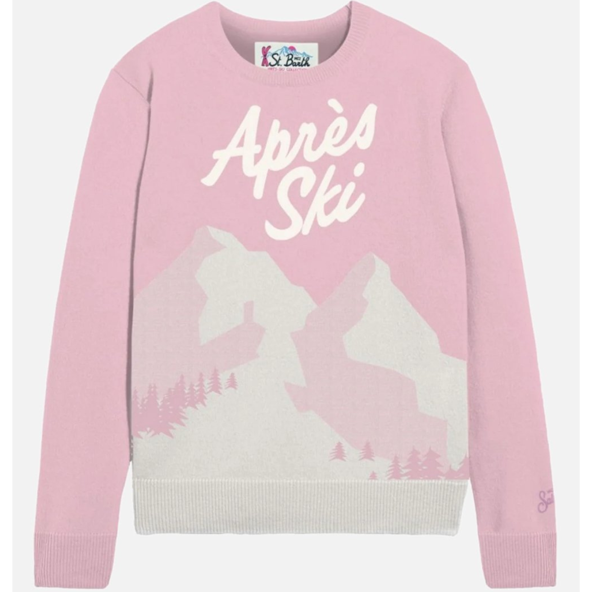 Mc2 saint Barth Maglione New Queen Apres Ski Card Donna Rosa