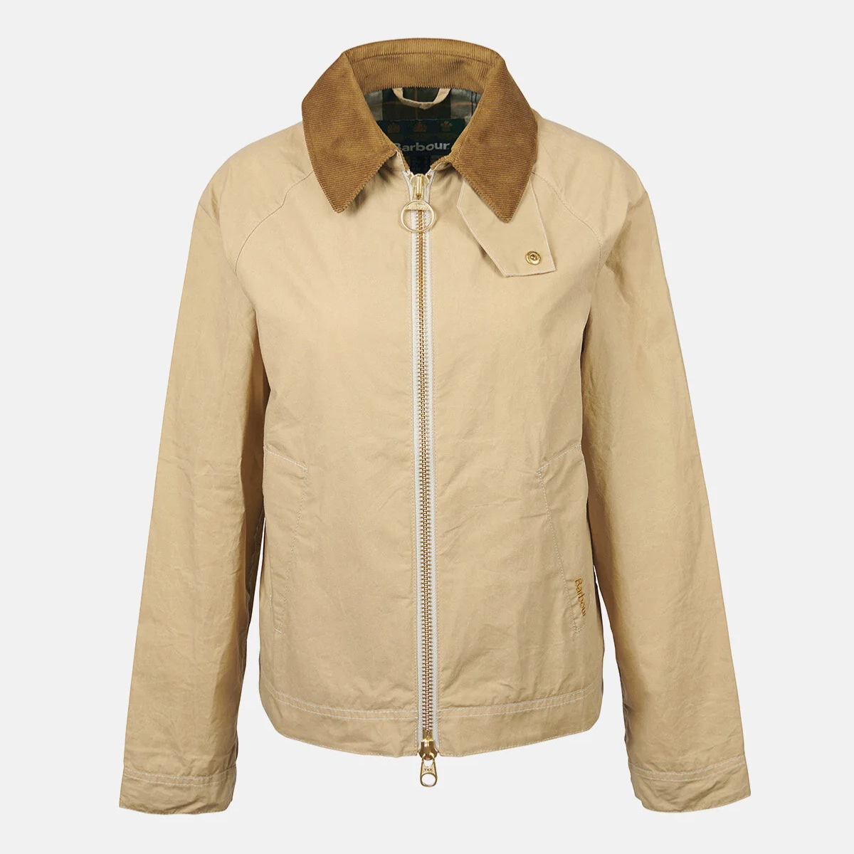 Barbour Giacca in Cotone Campbell Donna Beige