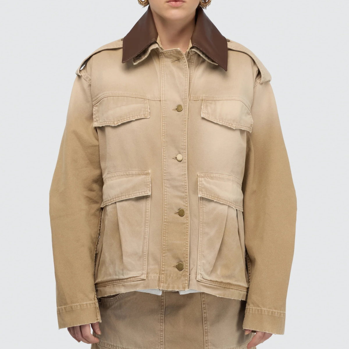 Semicouture Giacca in Canvas di Cotone Gloria Donna Juta