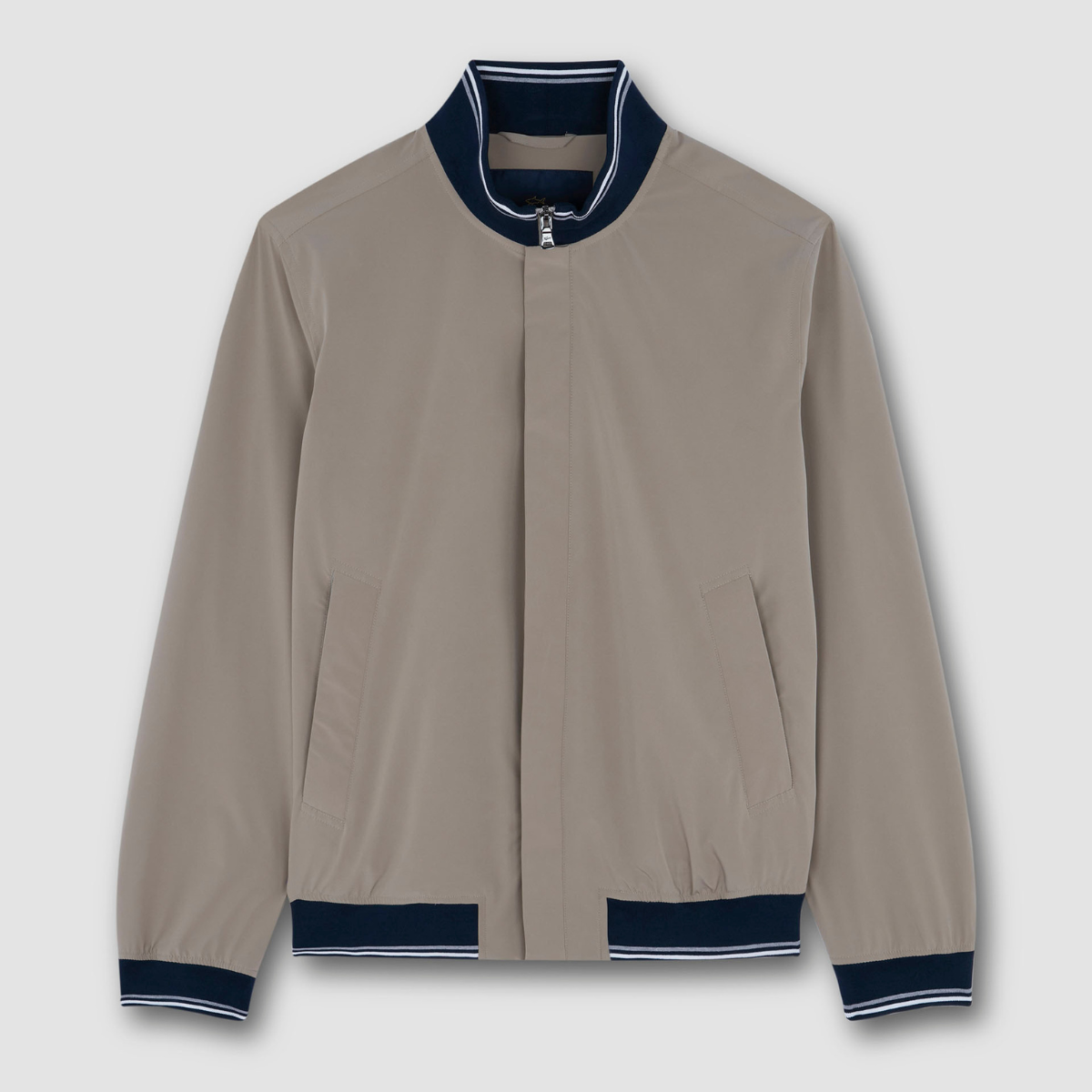 Paul & Shark Bomber con Profili a Righe Uomo Beige