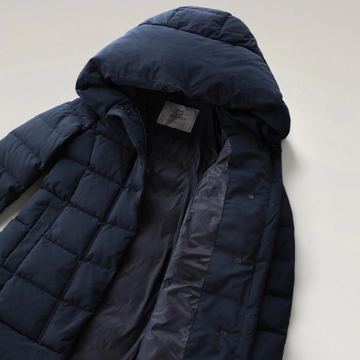 Woolrich Parka Trapuntato Puffy Prescott Donna Melton Blue