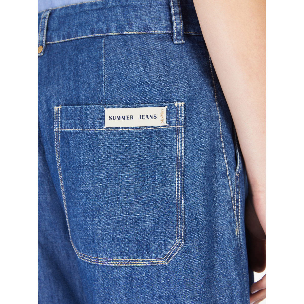 Max Mara Pantalone in Denim Donna Paul Bluette