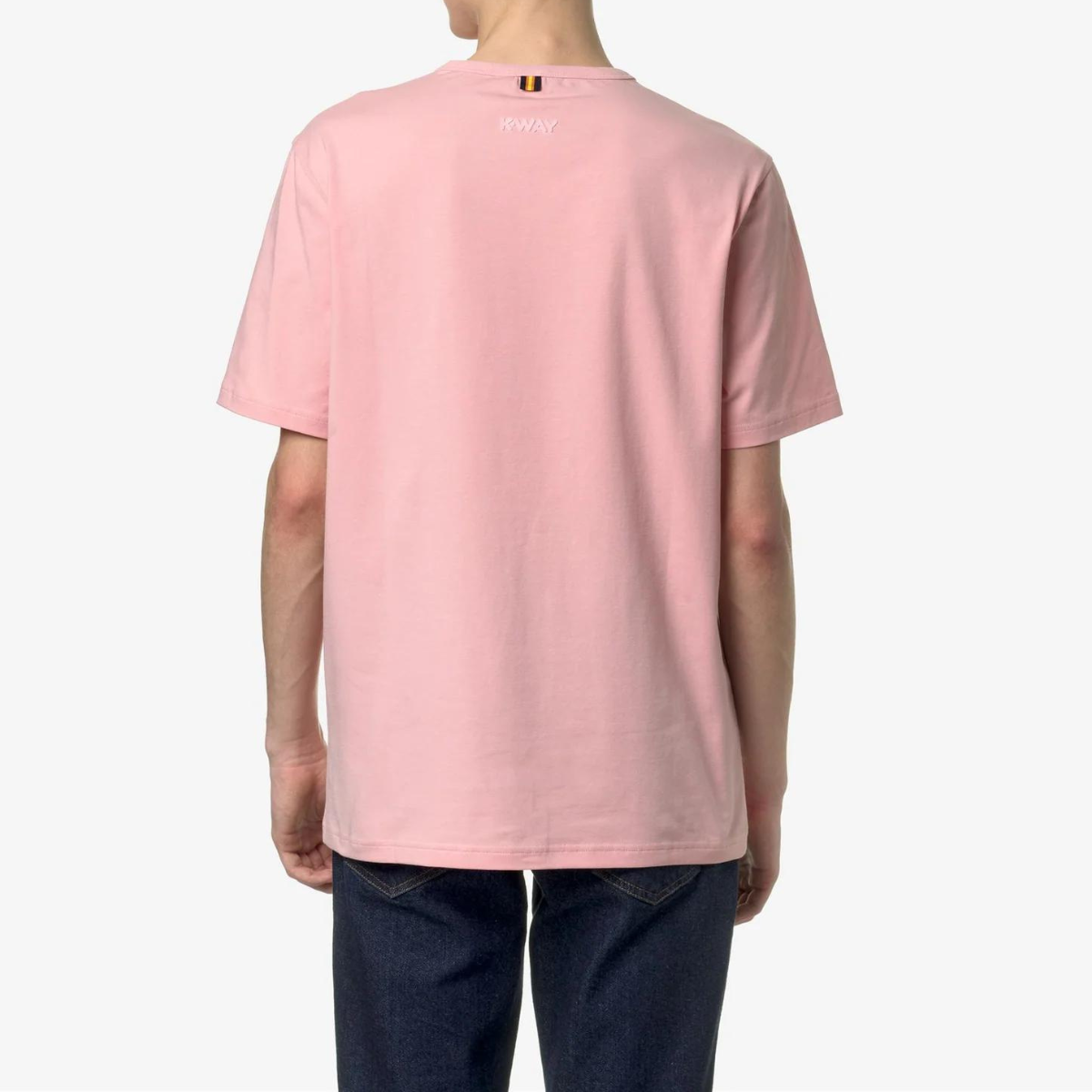 K-Way T-Shirt in Cotone Adame Uomo Rosa