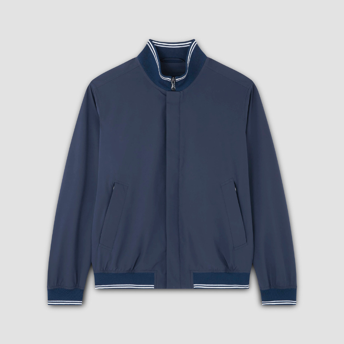 Paul & Shark Bomber con Profili a Righe Uomo Blu Navy