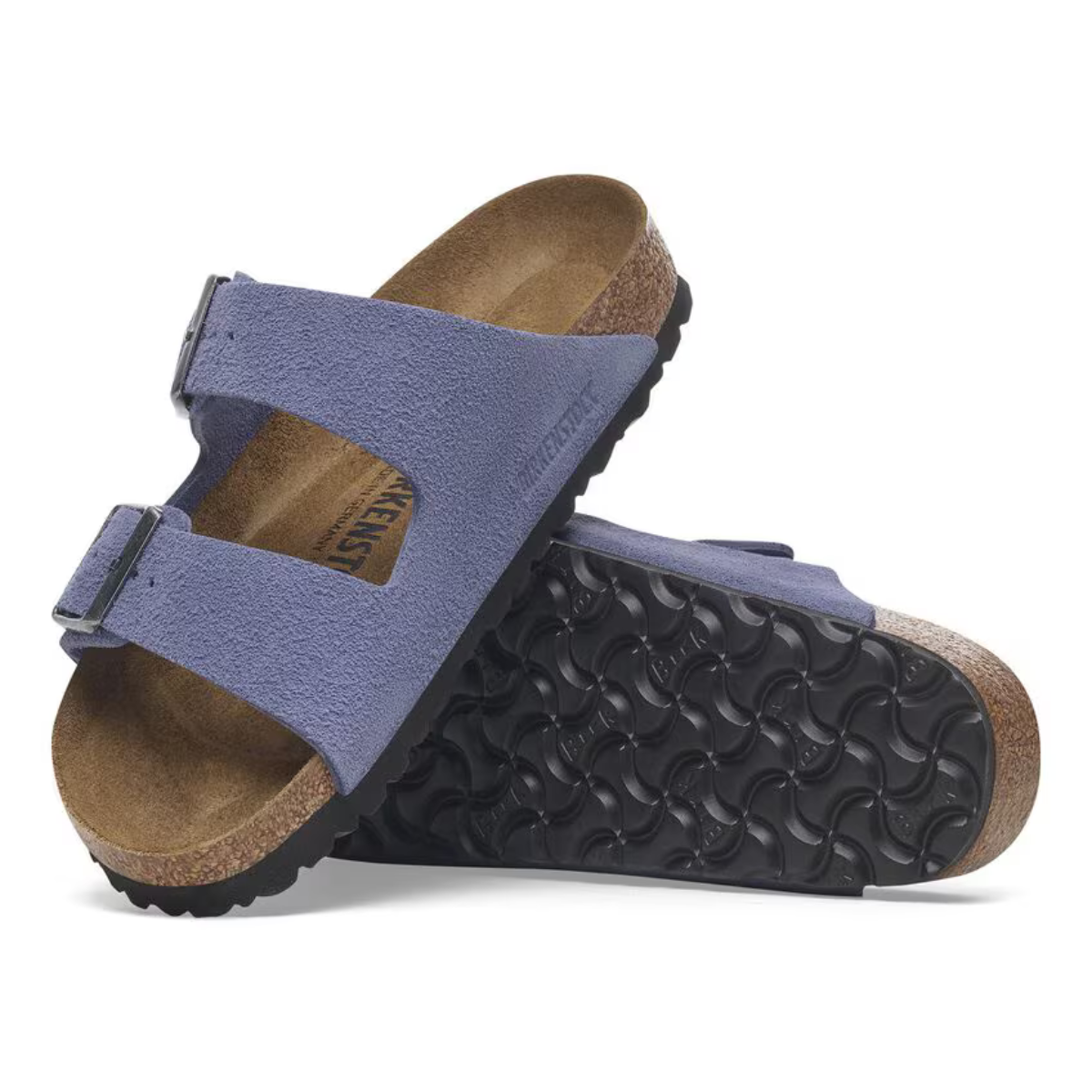 Birkenstock Sandalo Arizona in Pelle Scamosciata Donna Purple Dusk