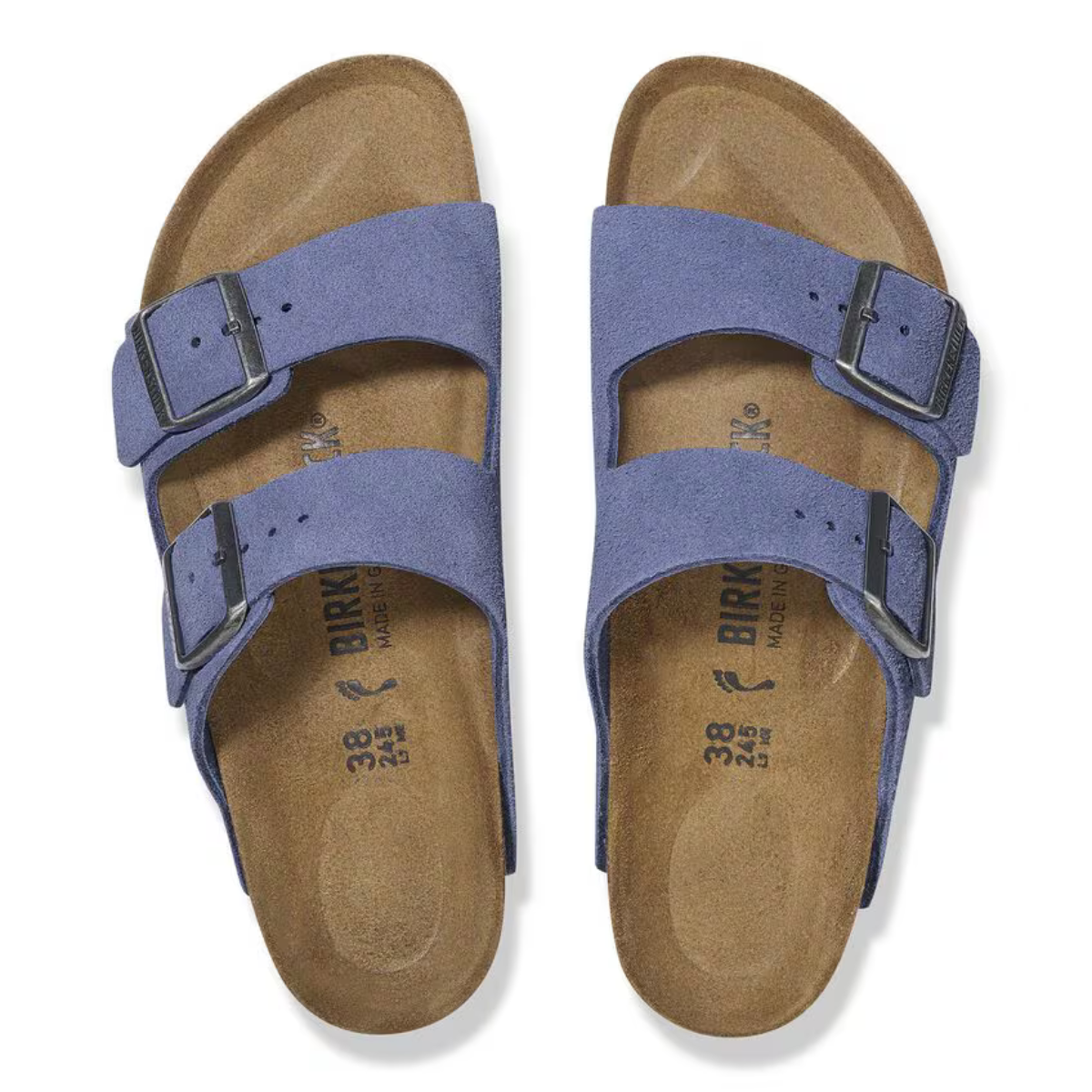 Birkenstock Sandalo Arizona in Pelle Scamosciata Donna Purple Dusk