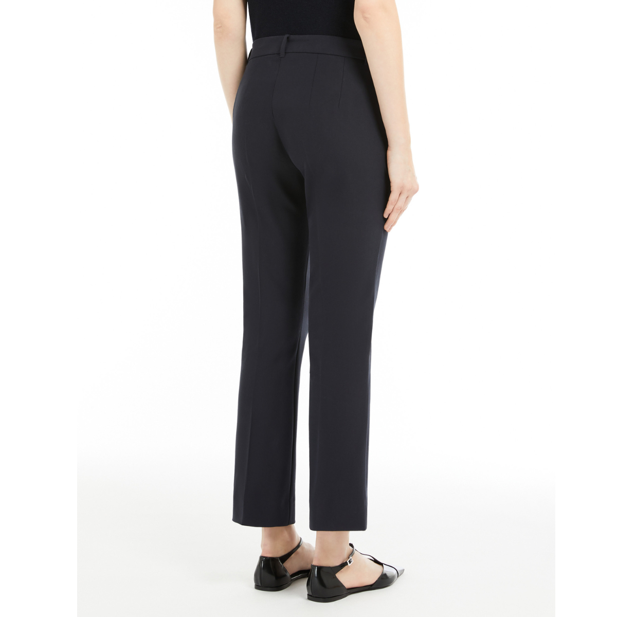 Max Mara Pantalone in Cotone Donna Fatina Blu Marino