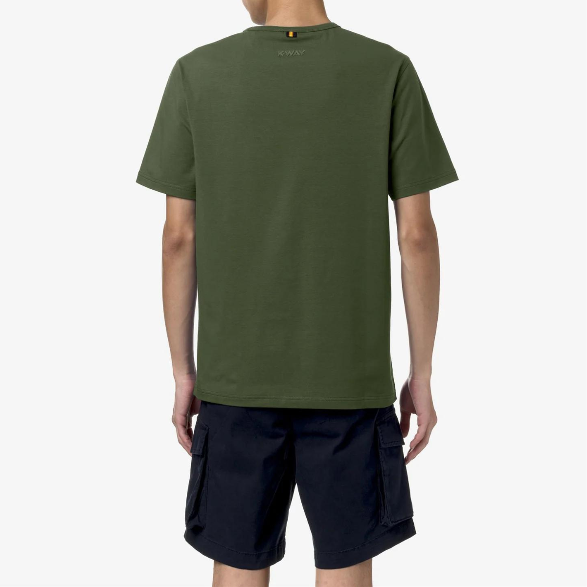 K-Way T-Shirt in Cotone Adame Uomo Verde Cipresso