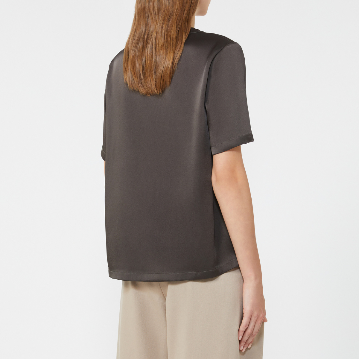 Max Mara T-shirt in Raso Rebby Donna Verde
