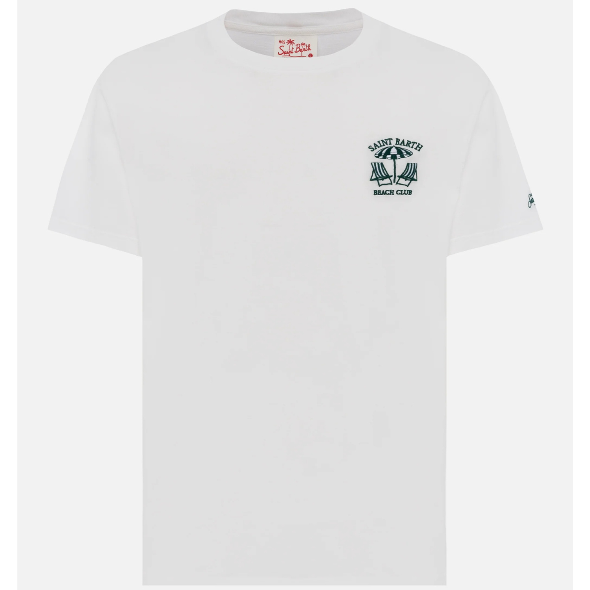 Mc2 Saint Barth T-Shirt in Cotone Portofino Uomo Beach Club Bianco