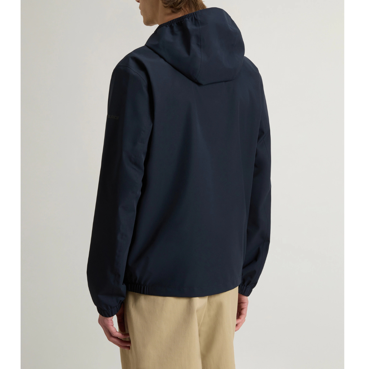 Woolrich Giacca Impermeabile in Tessuto a Due Strati Uomo Pacific Melton Blue