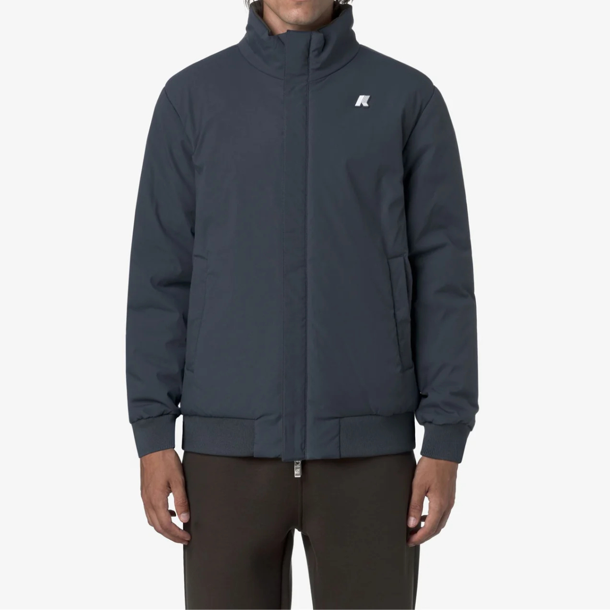 K-Way Giacca Reversibile Impermeabile Arsene ST Warm Double Black Olive-Blue Airforce