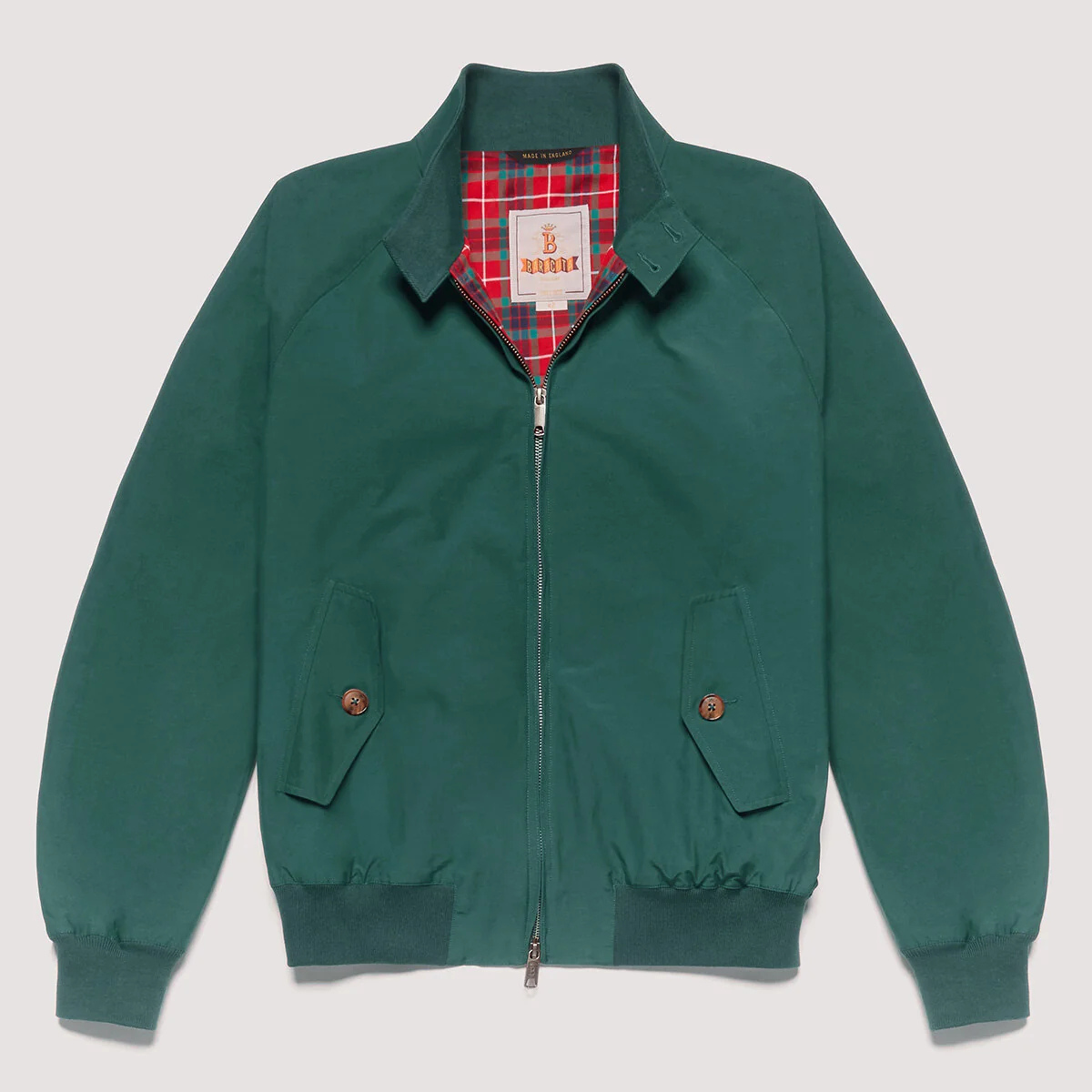 Baracuta Giacca in Cotone Uomo G9 Harrington Racing Green