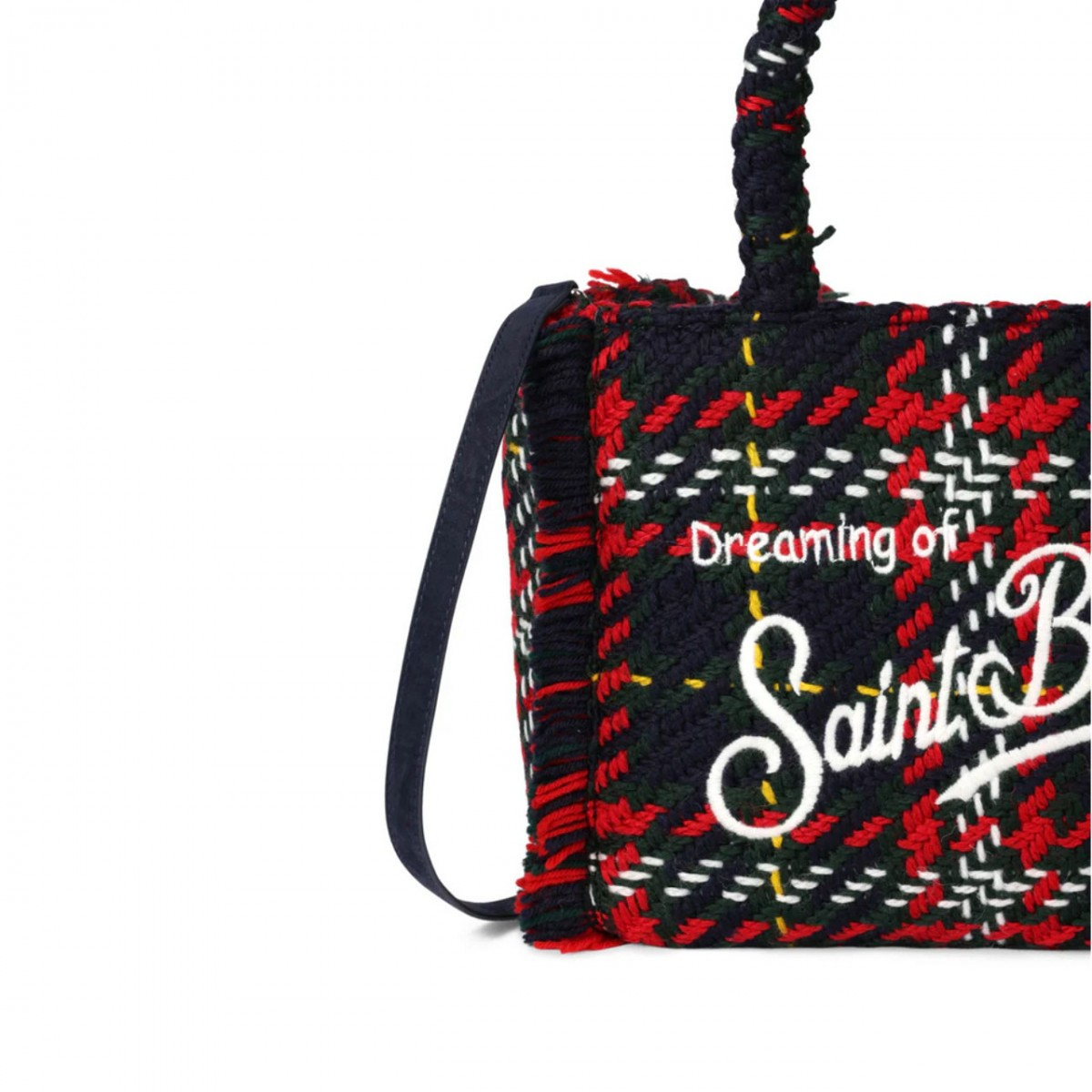 Mc2 Saint Barth Borsa a Mano Donna Colette Tartan Blu