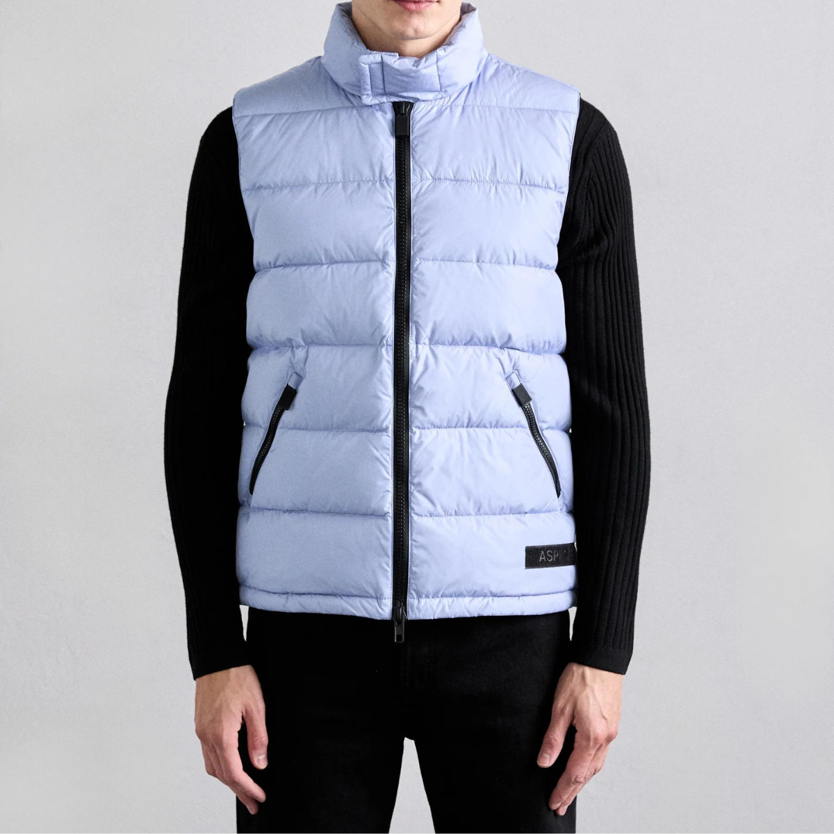 Aspesi Gilet Piuma Smanicato Uomo Slim Re Azzurro
