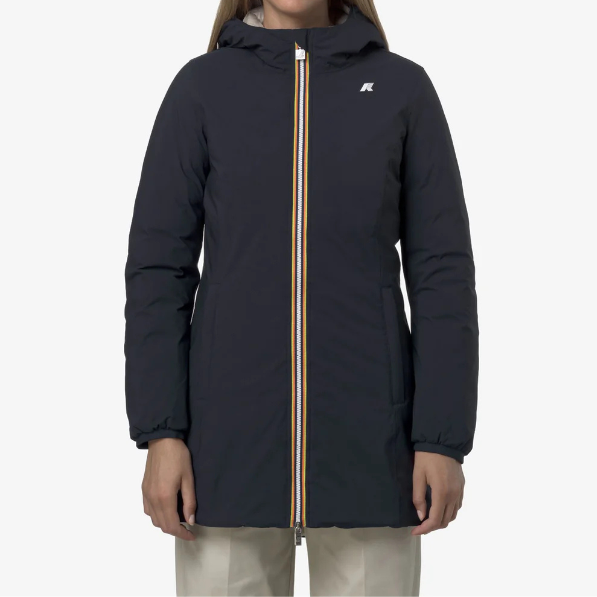 K-Way Piumino Reversibile Denise ST Thermo Double Donna Blue Depth-Beige Cashmere