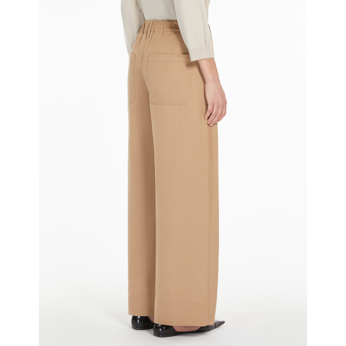 Max Mara Pantalone in Cotone Donna Unico Beige Oro