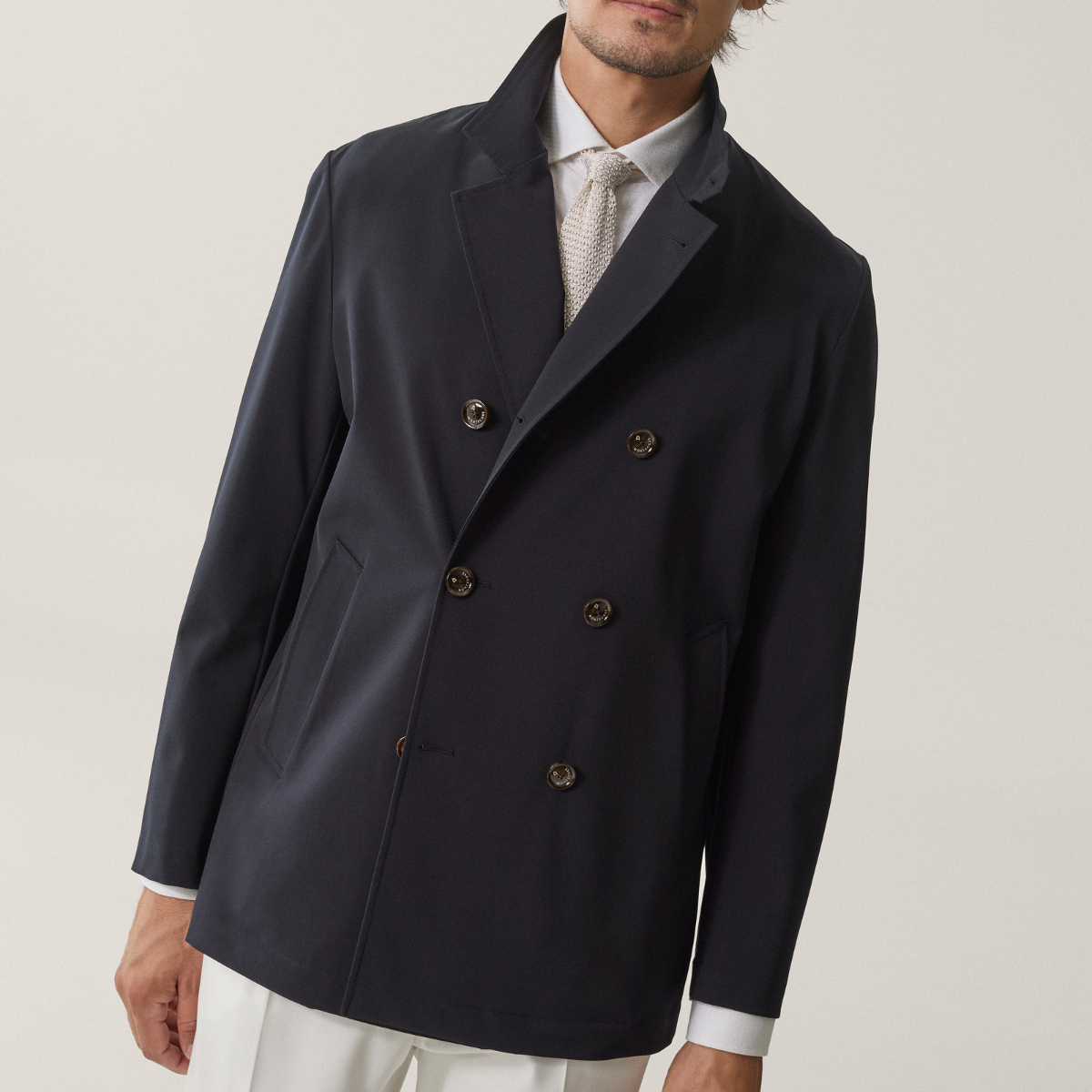 Montecore Giacca Doppiopetto in Nylon Uomo Dark Blue