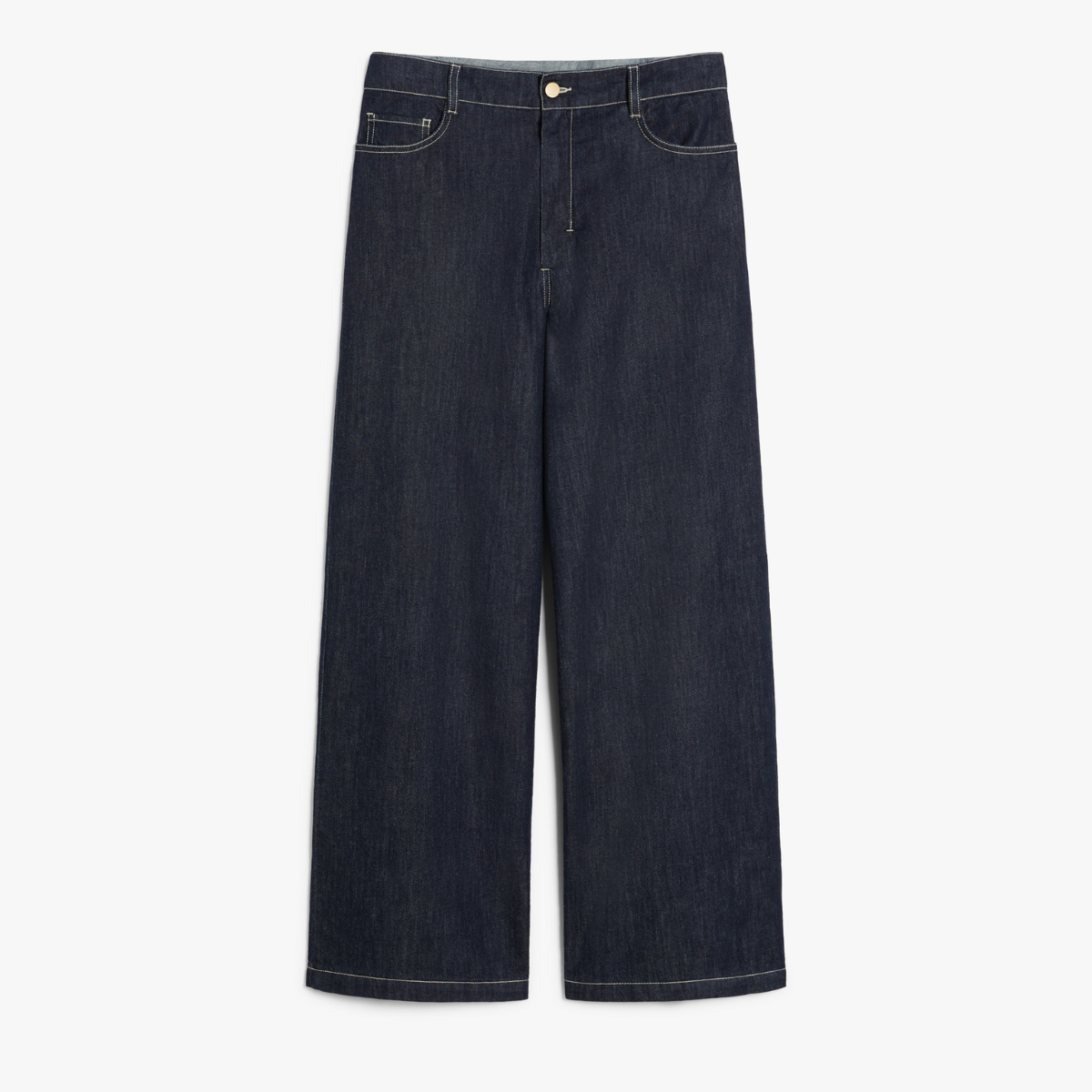 Max Mara Jeans Wide Leg in Denim Donna Zucchero Blu Notte