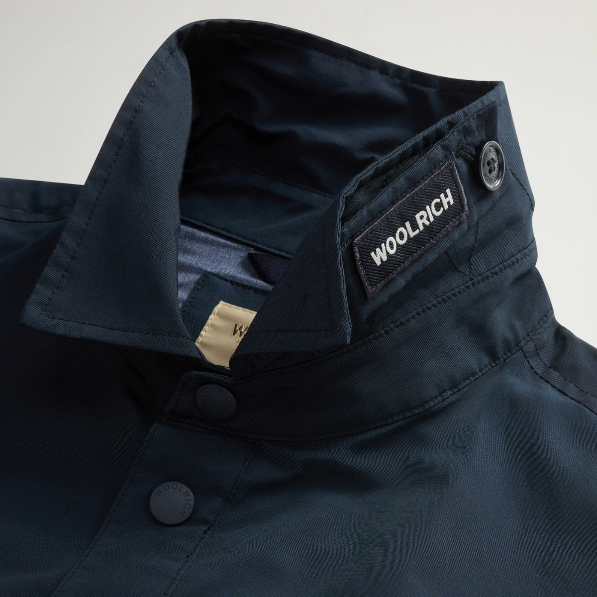 Woolrich Giacca a Camicia Uomo Light Ramar Overshirt Melton Blue