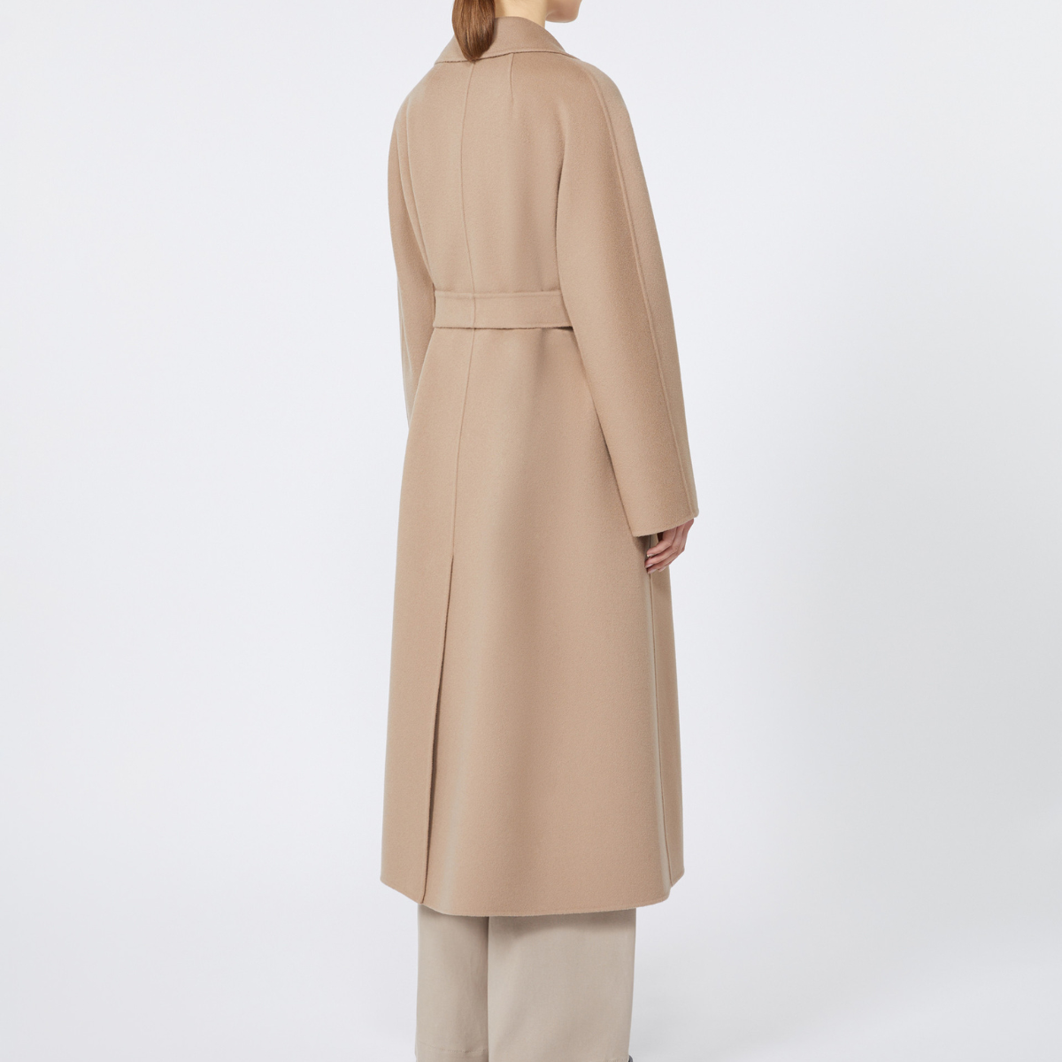 Max Mara Cappotto Over in Lana Doppiopetto Enzo Donna Sabbia
