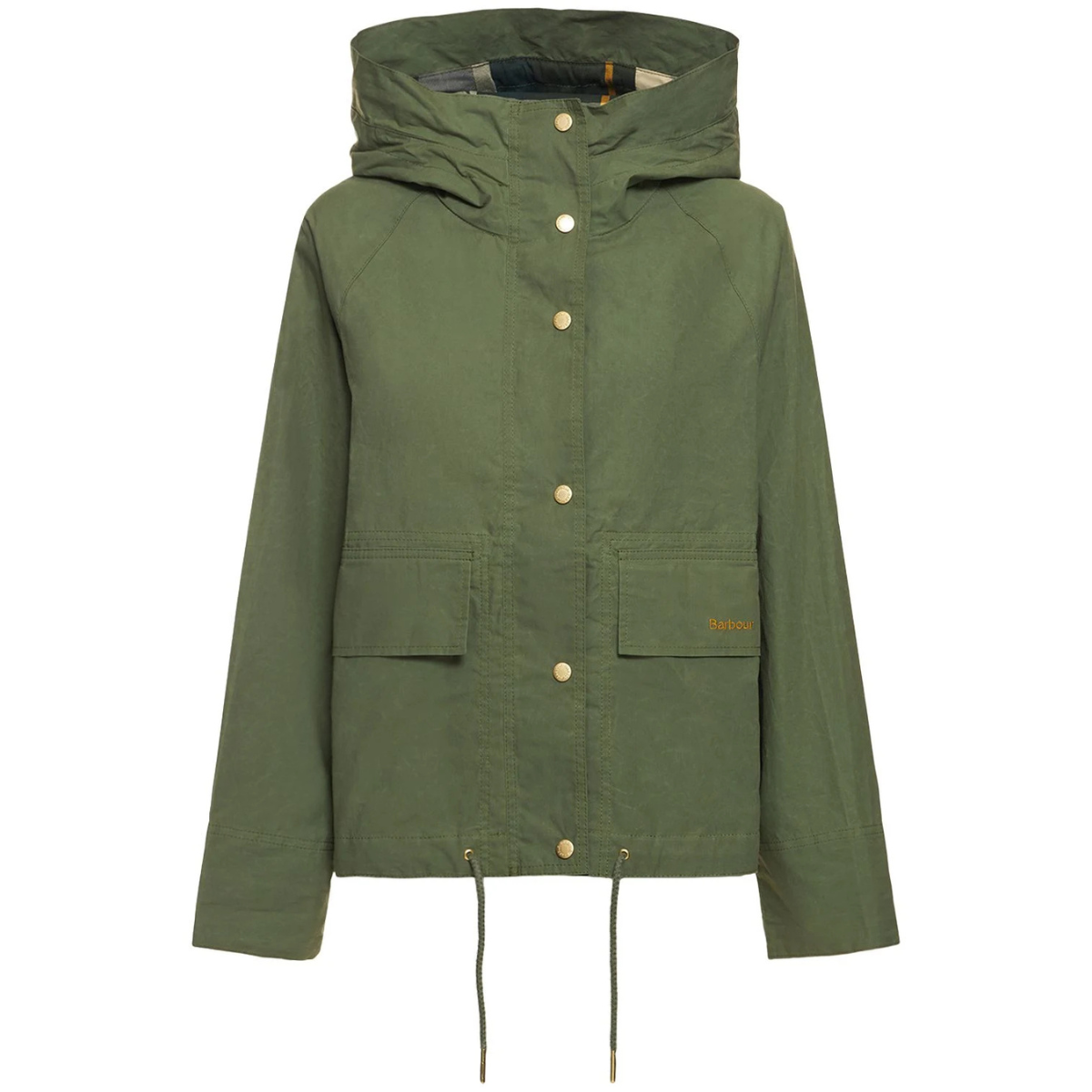 Barbour Giacca in Cotone Impermeabile Nith Showerpoof Donna Verde