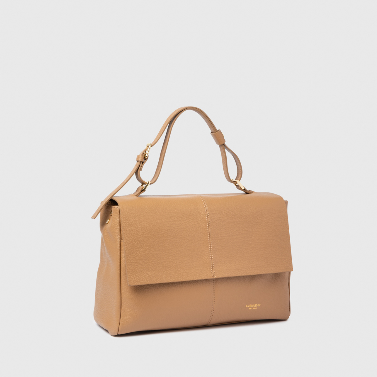 Avenue 67 Borsa in Pelle con Patta Elettra Biscotto