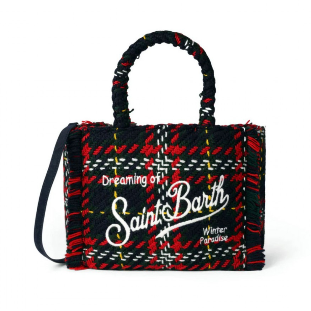 Mc2 Saint Barth Borsa a Mano Donna Colette Tartan Blu