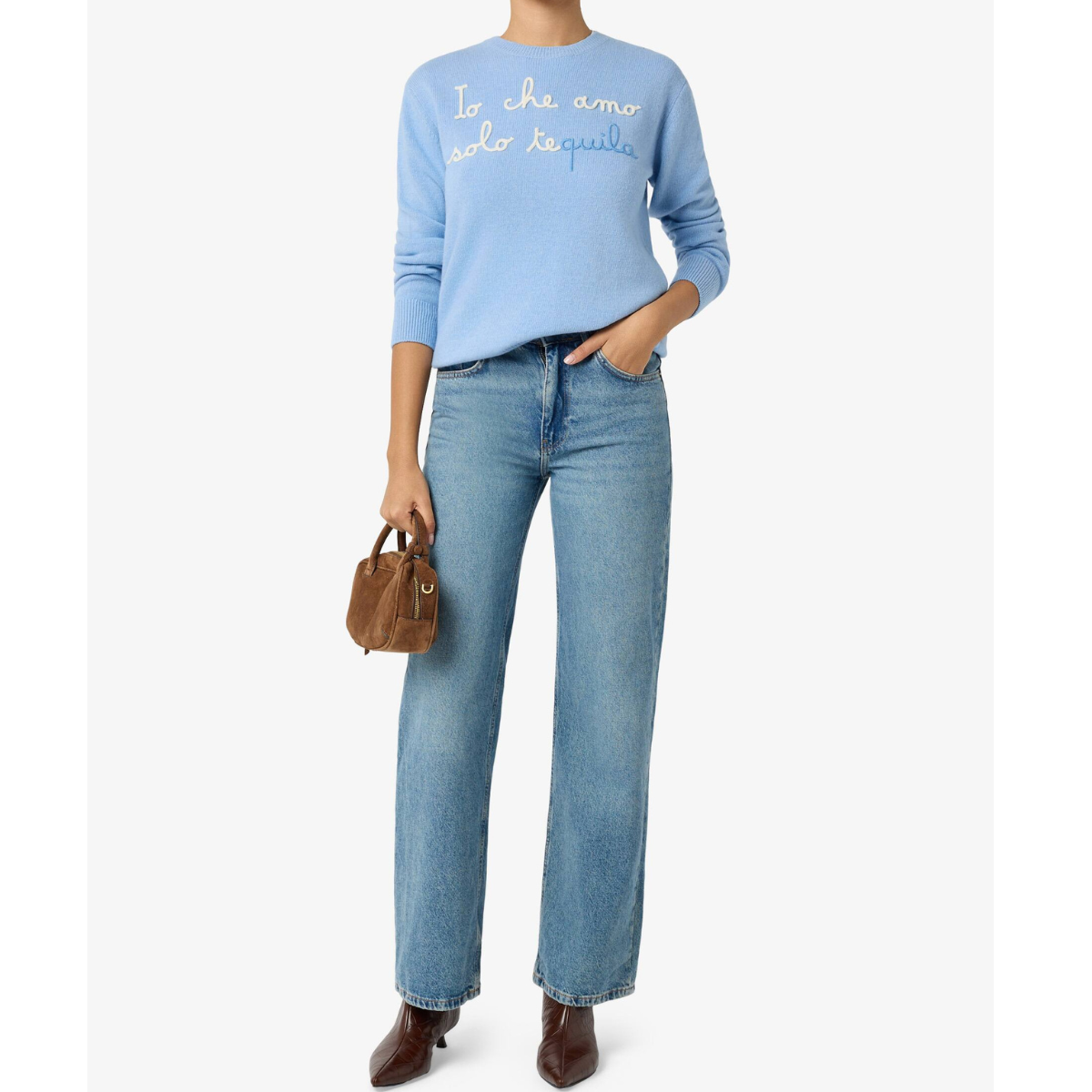 Mc2 Saint Barth Maglione New Queen Amo solo Tequila Donna Azzurro