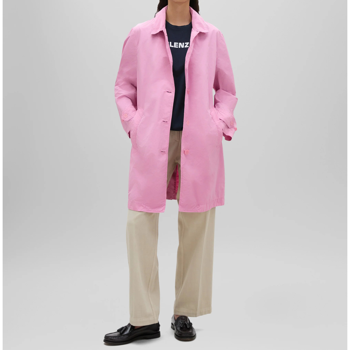 Aspesi Impermeabile in Tessuto Tecnicno Donna Lemonade Rosa