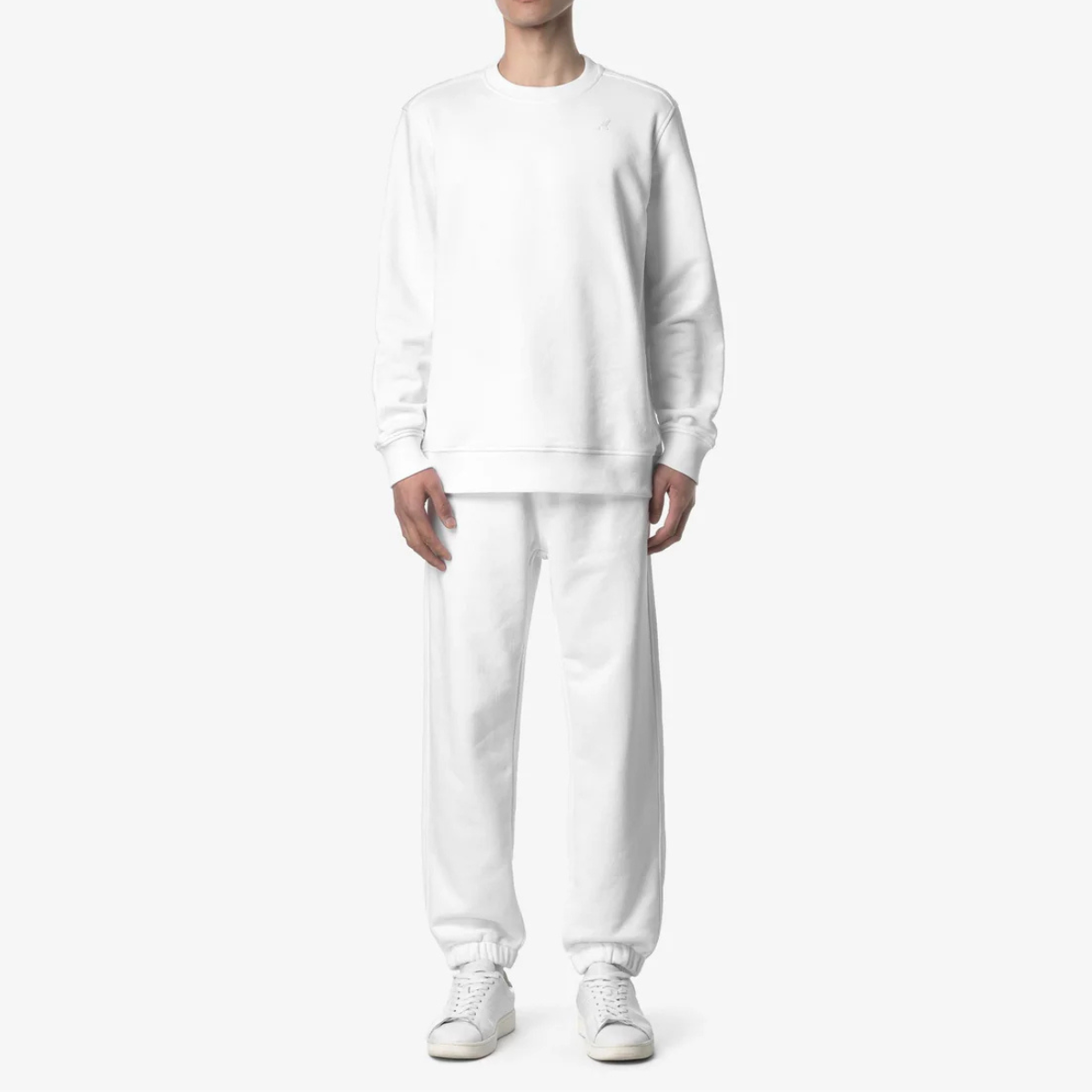 K-Way Pantalone in Cotone <Mickyel French Terry Uomo White