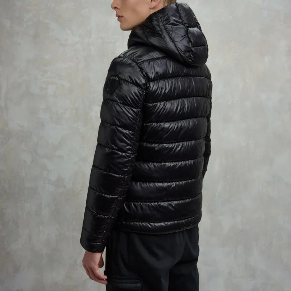 Blauer Giubbetto in Nylon Adams Uomo Nero