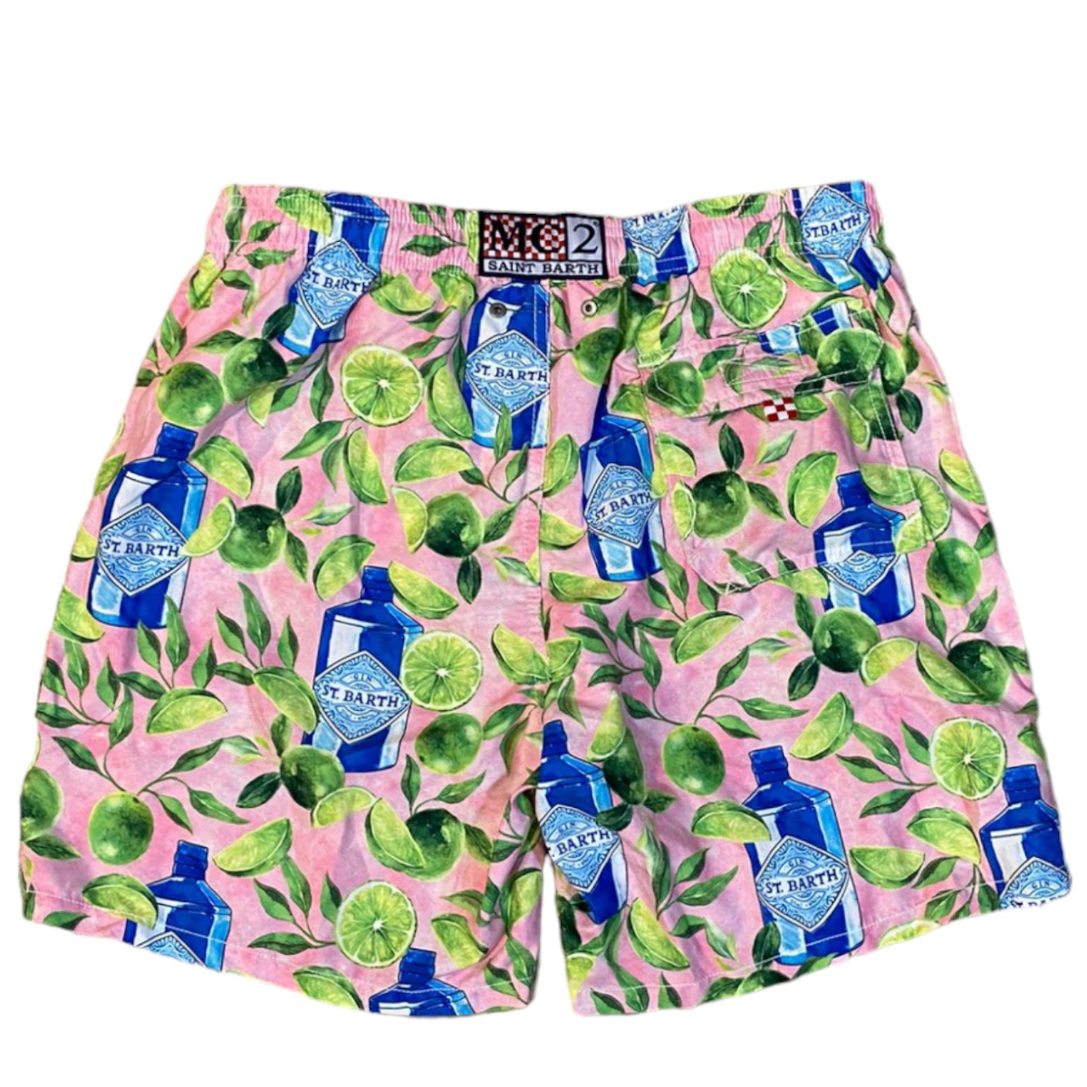 MC2 Saint Barth Costume a Pantaloncino Uomo Gustavia Lime Legacy Rosa